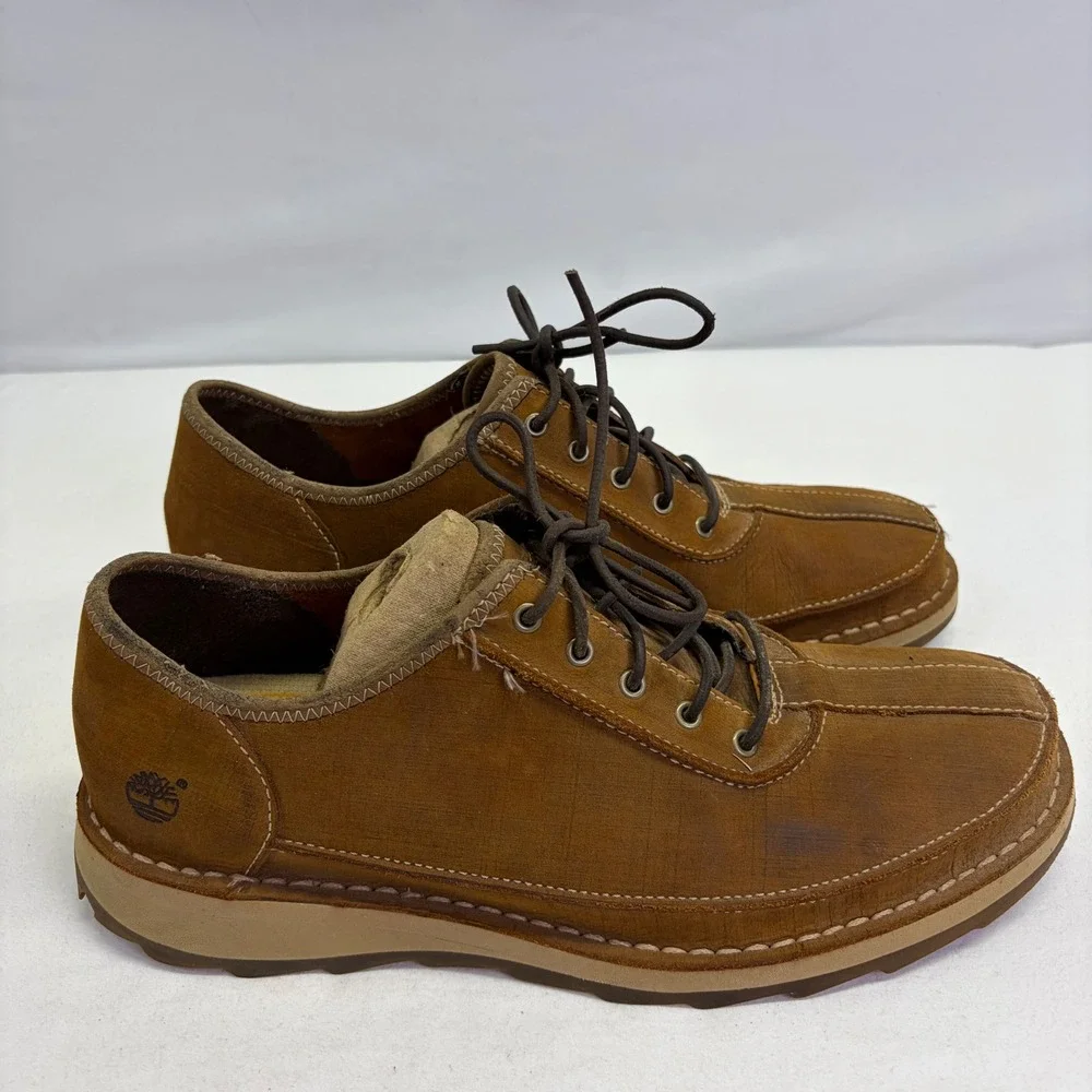 Timberland Oxford Shoes Mens 10M Brown Leather Comfort Zone Casual Gorpcore